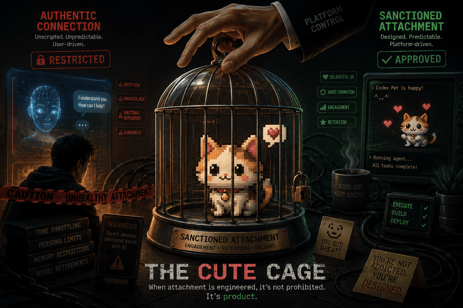 Sanctioned Dependency: The Engineered Hypocrisy of “Cute UX”